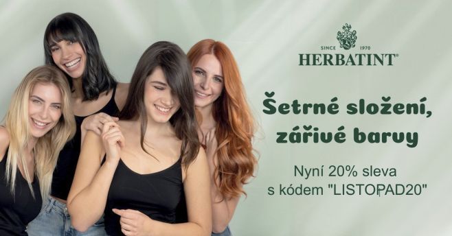 Tento prodloužený víkend 20% sleva na HERBATINT s kódem "LISTOPAD20" a ještě větší slevy v Zachraň zboží!